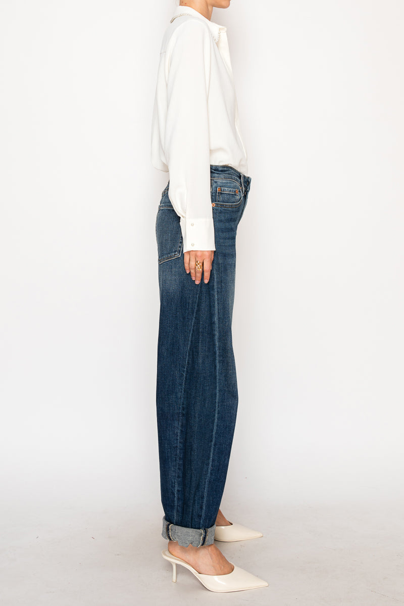MARGAUX RELAXED TAPERED DARK WASH BARREL JEANS