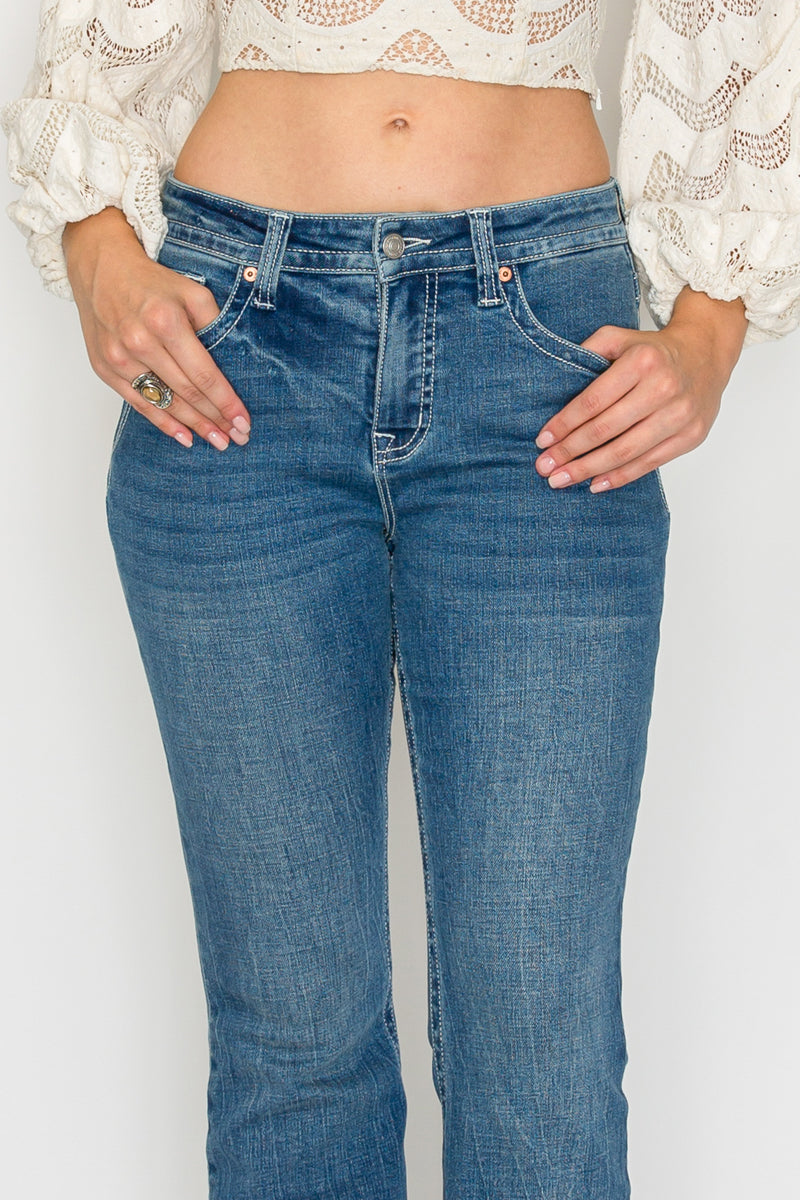 TUMMY CONTROL HIGH RISE SLIM FLARE JEANS  *Signature*