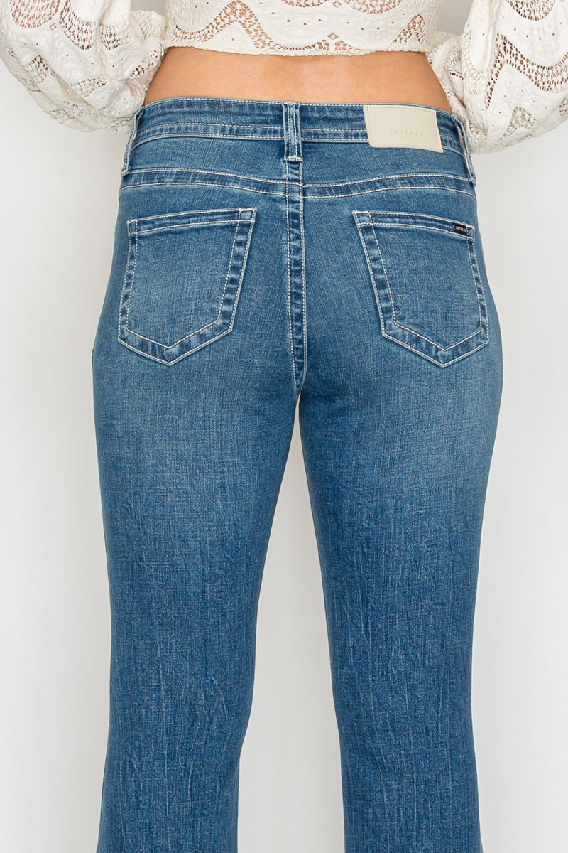 TUMMY CONTROL HIGH RISE SLIM FLARE JEANS  *Signature*