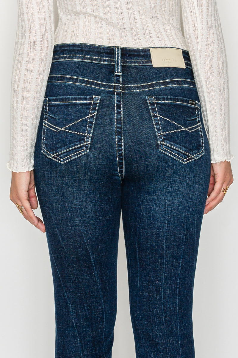 TUMMY CONTROL HIGH RISE SLIM FLARE JEANS  *Signature*